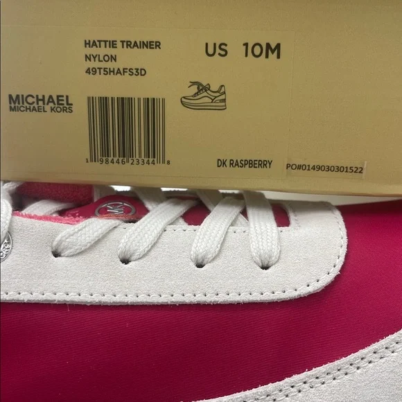 Michael Kors HATTIE TRAINER
NYLON
49T5HAFS3D Dark Raspberry Platform Sneakers - Picture 16 of 16